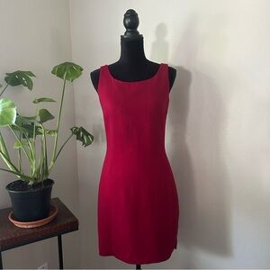 Vintage Y2K Ann Taylor Red Wool Dress